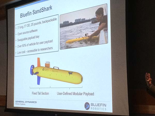 Slide with vitals on the Bluefin SandShark