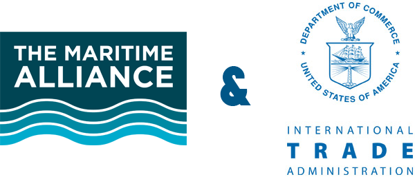 The Maritime Alliance & International Trade Administration banners