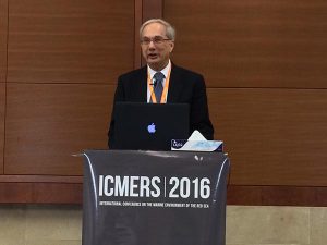 Burt Jones speaking from ICMER 2016 podium