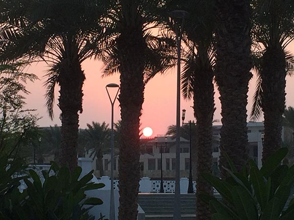 Sun setting at KAUST